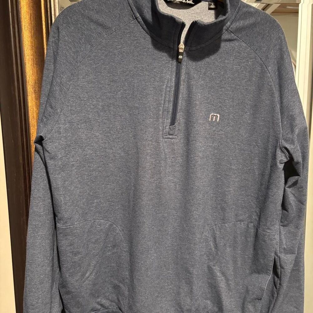 Travis Mathew Golf Men's Navy Blue 1/4 zip